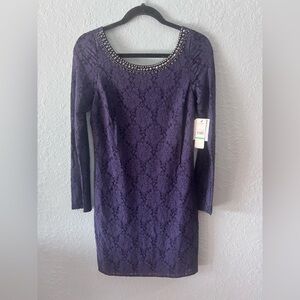 NWT Laundry by Shelli Segal Lace Dress minimalist holiday party dress size 8